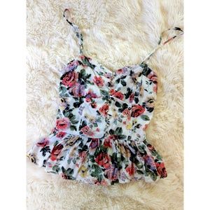 Floral Peplum Cami